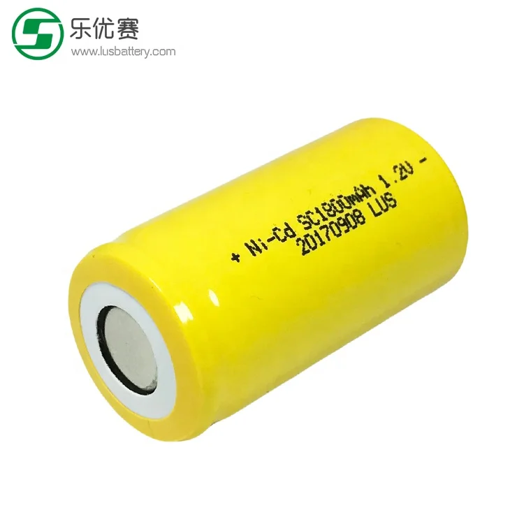 1800MAH size SC NI-CD 1.2V  Flat battery Rechargeable widely used for consumer electronics etc