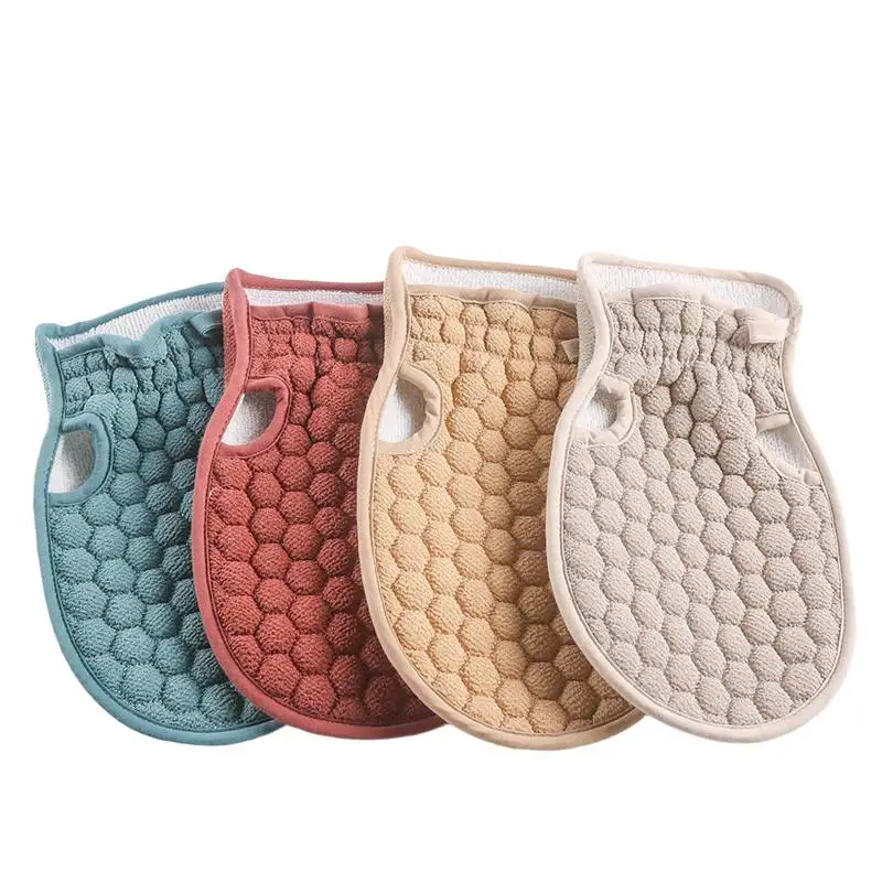 Cat Bath Glove Dog Exfoliating Scrub Shaped Yarn Baby Shower Double Sided Soft Five Fingers Loofah Thick Bathing Gloves