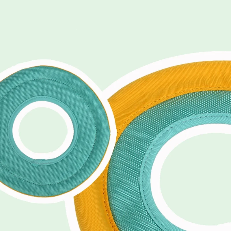 Hot selling in stock outdoor indoor  soft plush bite resistant  Frisbee interactive rubber pet toy dog toy