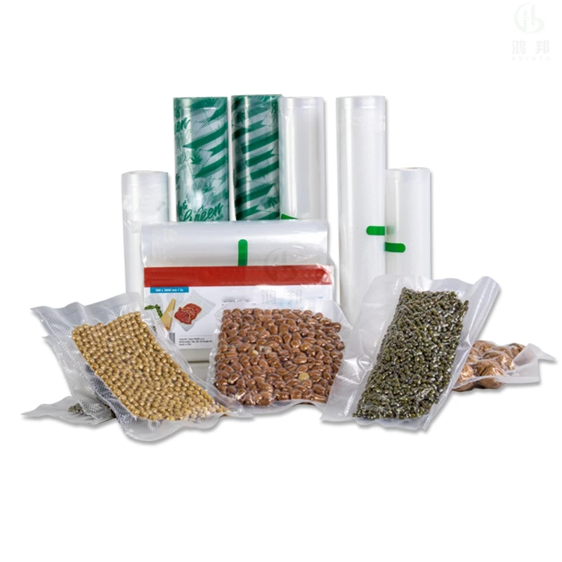 Kitchen Storage Film Roll Food Grade Packaging Plastic Pe Vacuum Embossing Packaging Sealer Bag Rolls