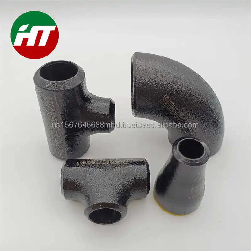 Фитинг трубный из углеродистой стали ASME B16.9 Sch160 ASTM A234 WPB: тройник редуктор отвод 45/90 градусов черный 3D изгиб 4 дюйма 1/2