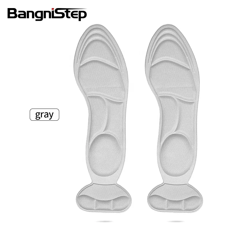  Bangnistep Мягкая стелька из пены с эффектом памяти Самоклеющиеся стельки свободного размера на высоком каблуке для