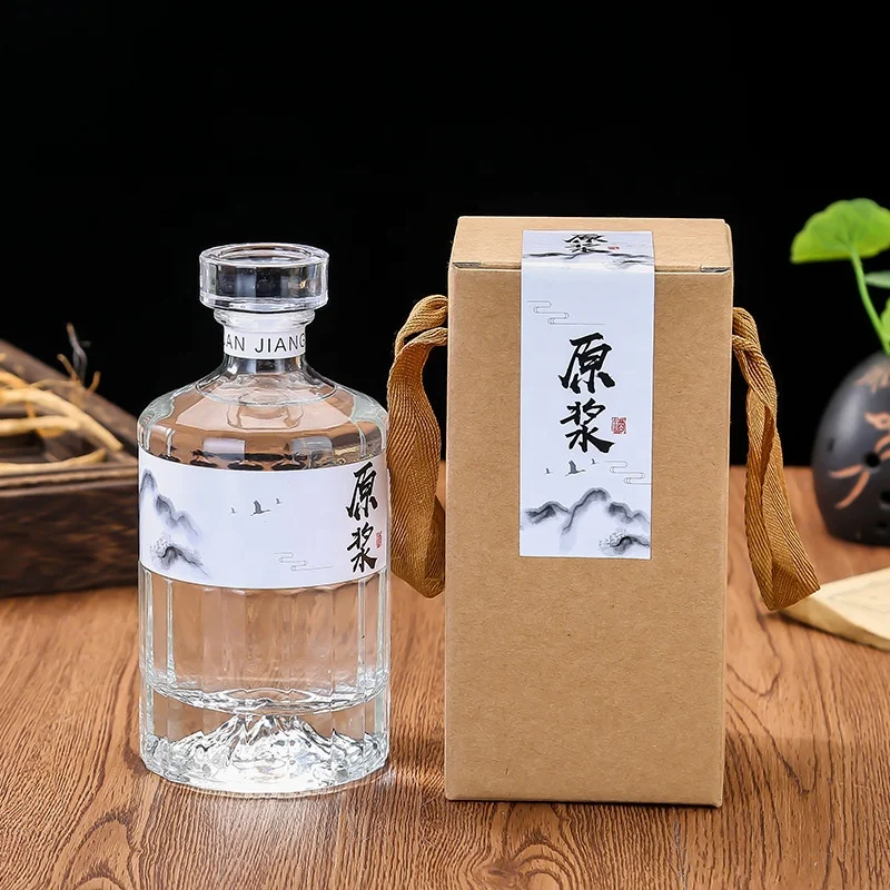 Изготовленные на заказ горные бутылки для вина, 250 мл, стеклянная бутылка для виски, бренди, рома, ликера, алкоголя, стеклянная бутылка для водки, Джина для виски