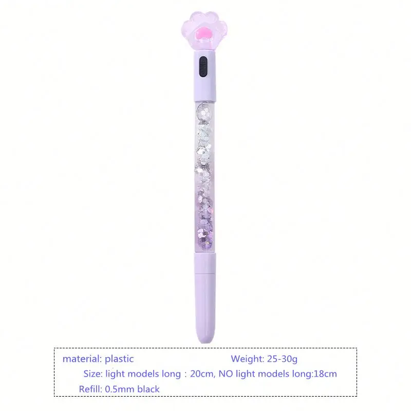 wholesale Lighting Cartoon oil quicksand 0.5mm gel pen for students