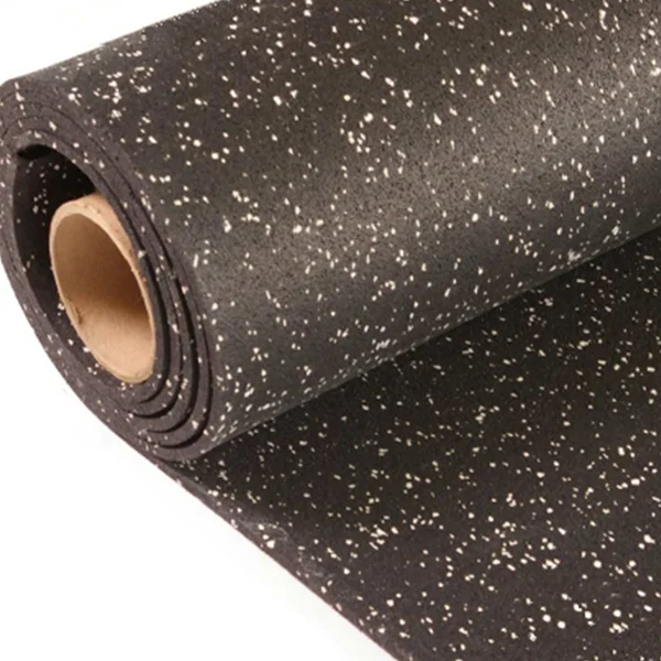 China factory manufacture gym rubber sheet rolls with white EPDM  dots