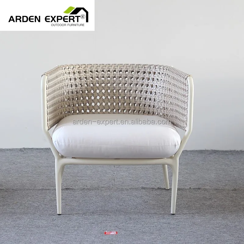 Rattan Beach Furniture Garden Set Aluminum Wicker Armchair For Outdoor Living