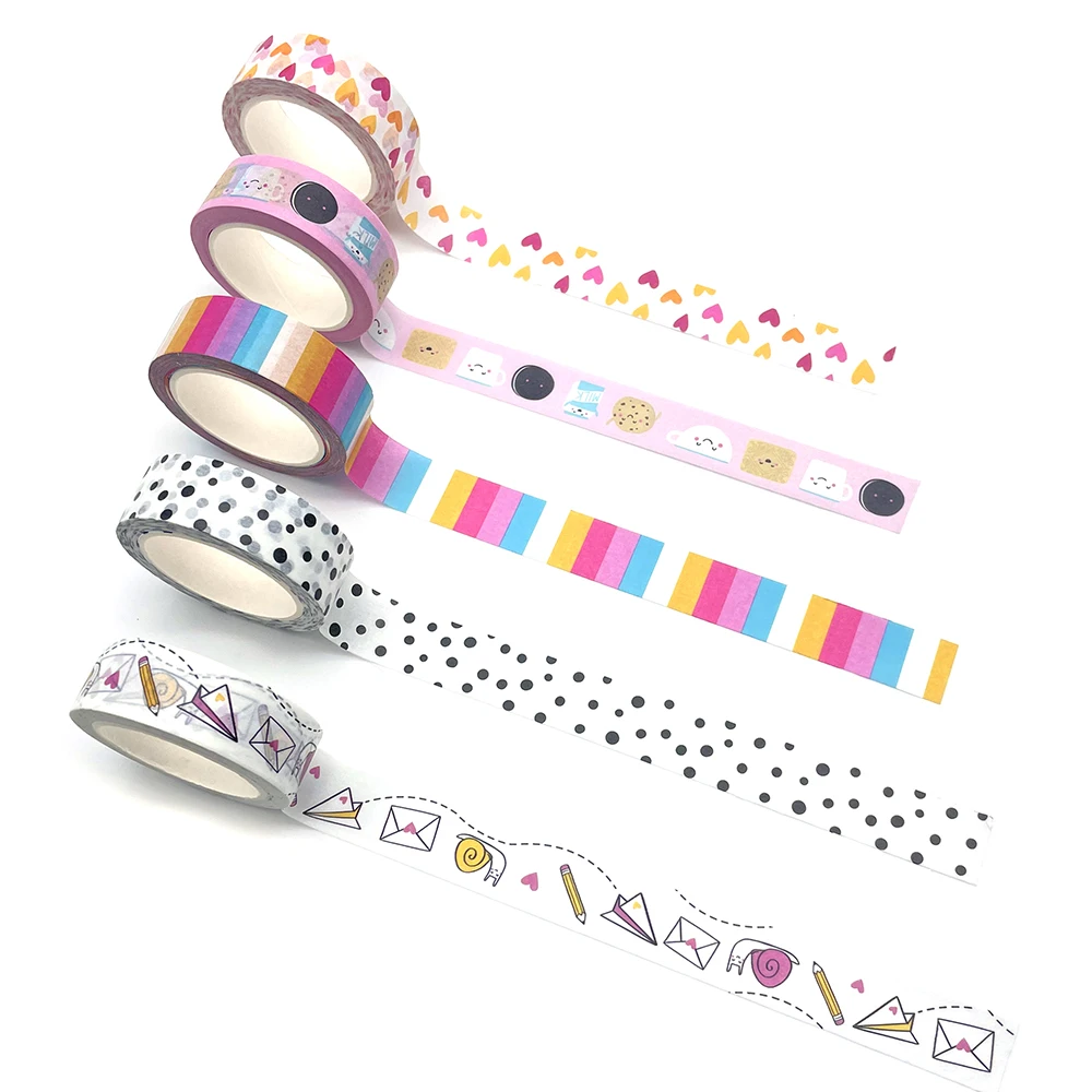 Basic Japanese Washi Tape Kawaii Cute Custom Printing Hologram Clear PET Glitter Washi Tape Stickers Wholesale