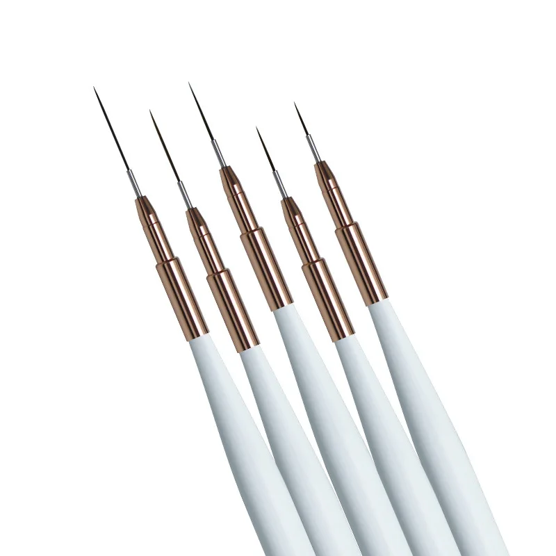 French Stripe Nail Art Liner Brush with cover 3D Tips Line Stripes DIY Drawing Pen UV Gel Brushes Painting Pen Manicure Tools