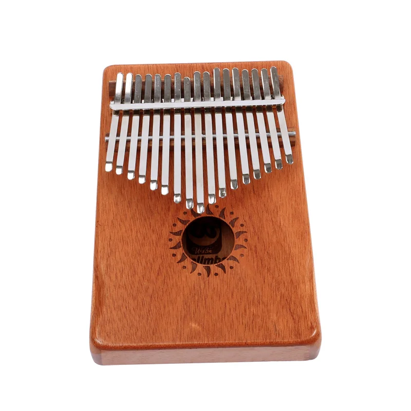 2023 Wholesale Solid Mahogany Wood Kalimba 17 Keys Finger Piano for Gift