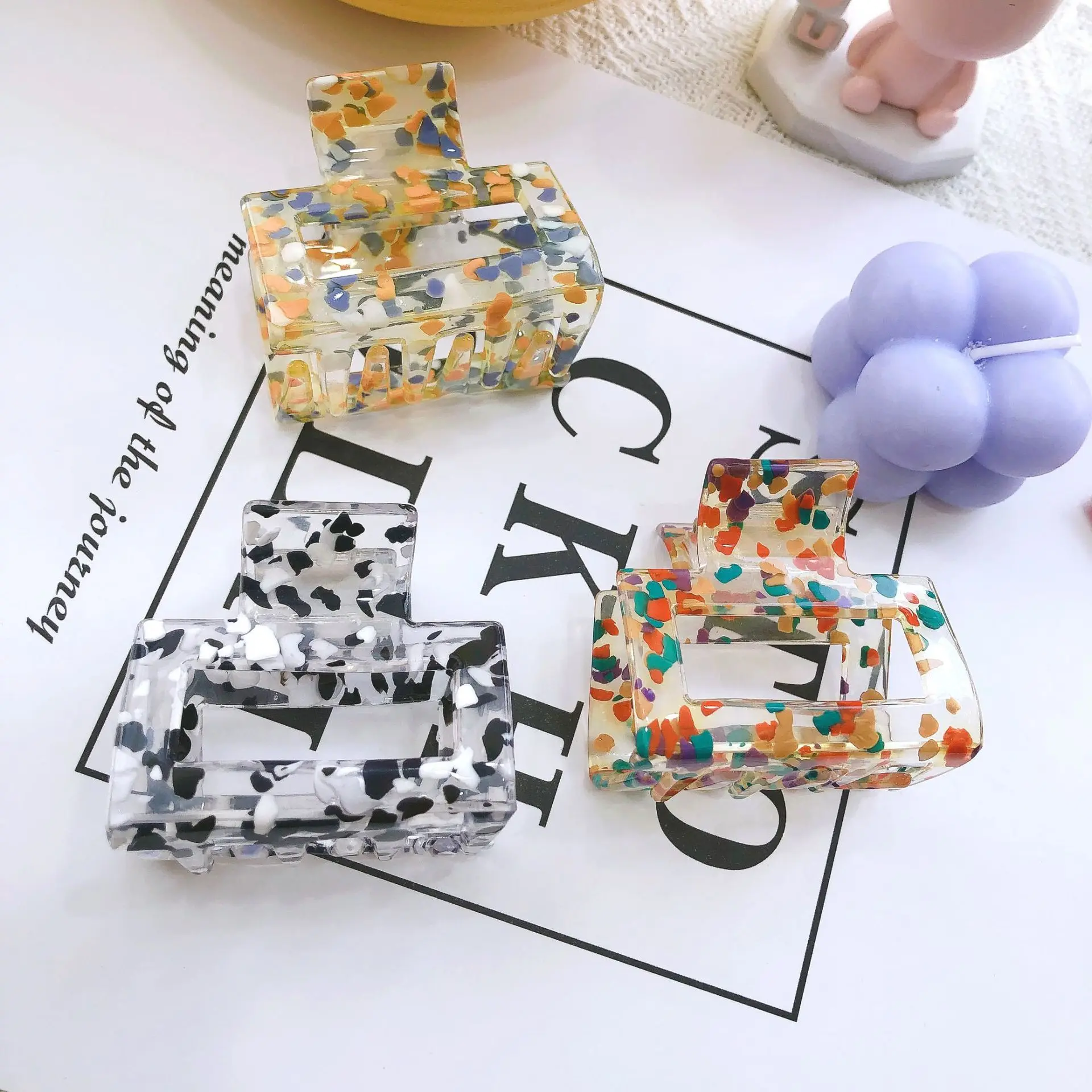 Wholesale products large hair claw clips women korean fashion acetate hair claw