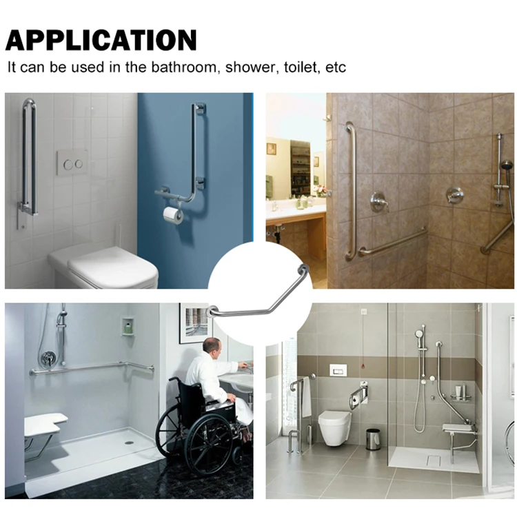 304 Stainless Steel Bath Safety Support Grab Balance Wall Mount Grab Bar Hand Rails Towel Holder Grab Handle