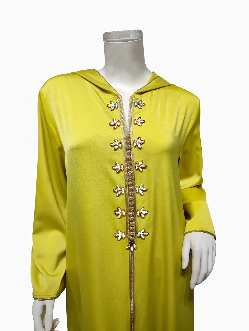  Bahrain Islamic Clothing Muslim Jalaba Ramadan Dresses Dubai Beads Jalabiya For