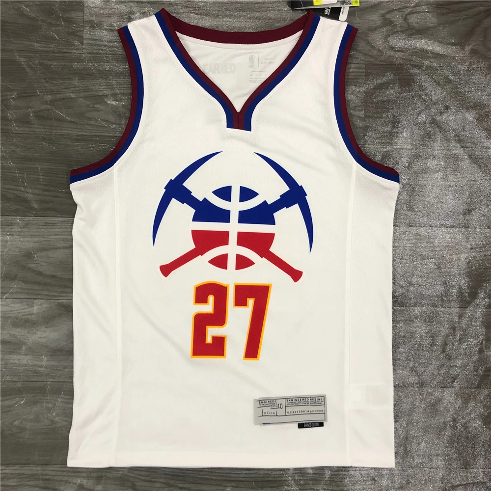 
2021 High Quality The Nuggets Basketball Jersey Earned Edition Number #1 #15 #27 Murray #50 Gordon Sports uniform Sweatshirt 