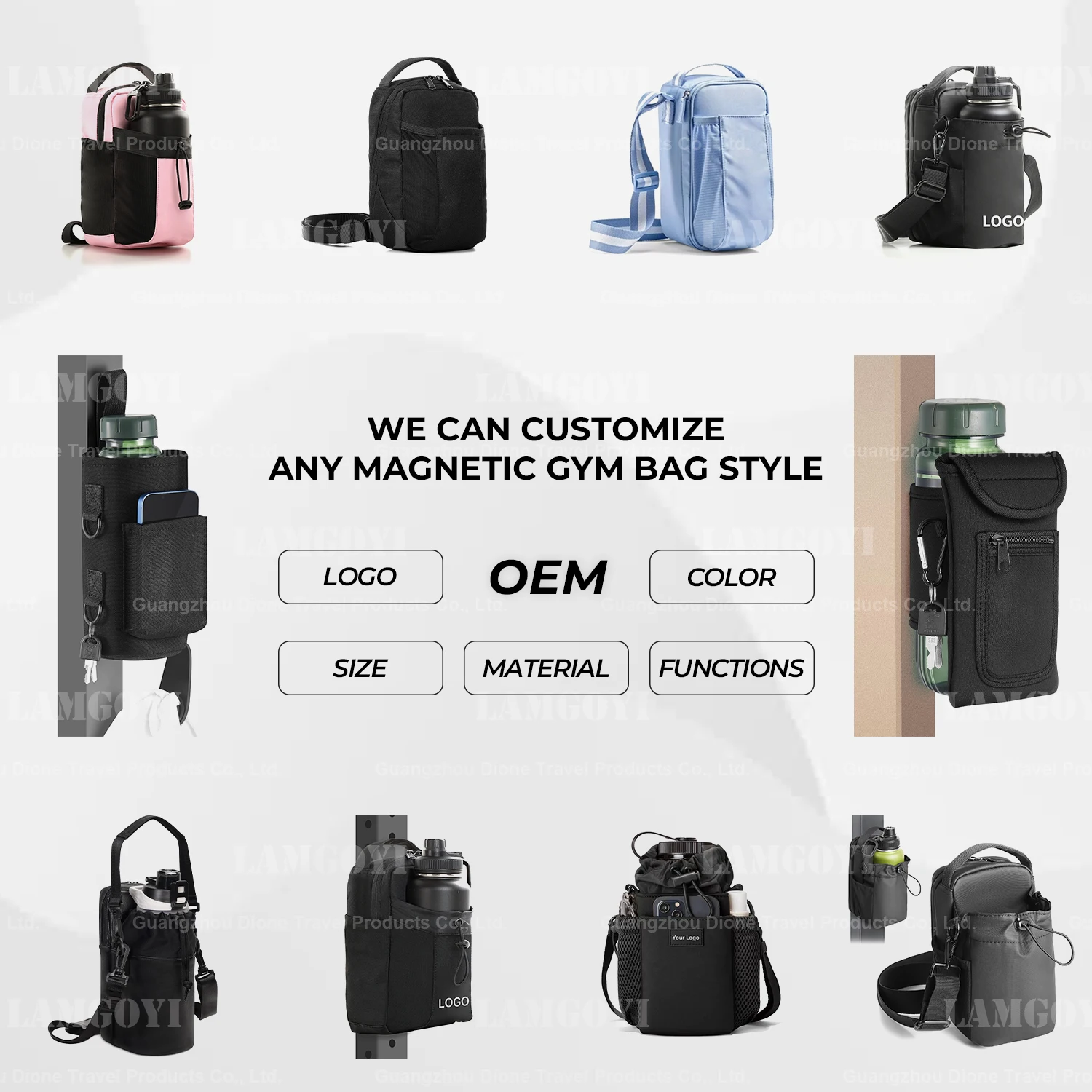New High-capacity Magnetic Gym Bag Custom Fitness Black Magnetic Bag Gym with Magnet