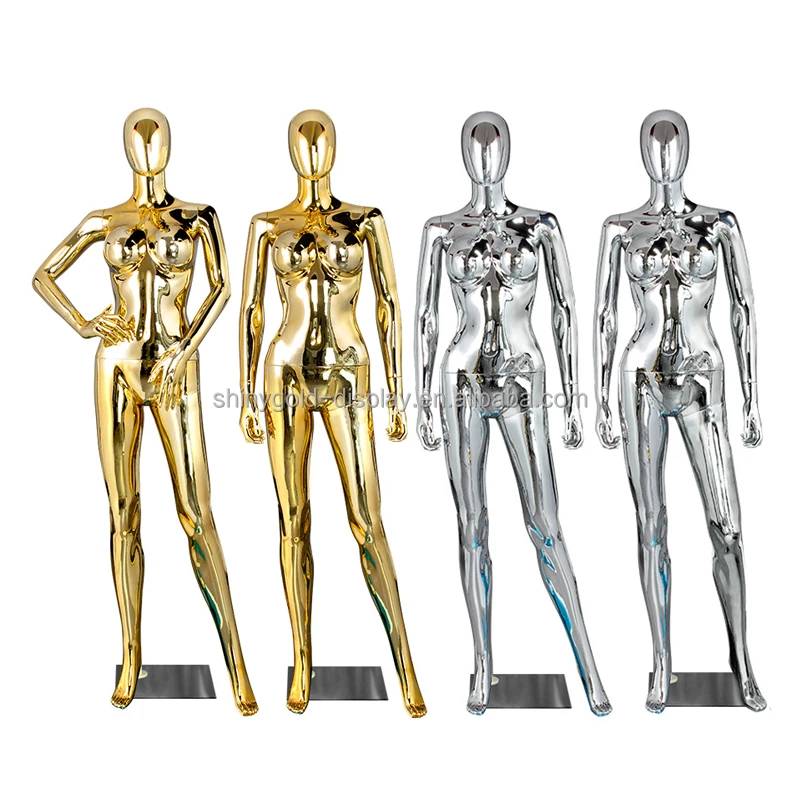 Boutique Big Boobs Breasts Bust Silver Dress Form Mannequin Women Busty Curvy Full-Body Gold Mannequin Female Model for Clothing