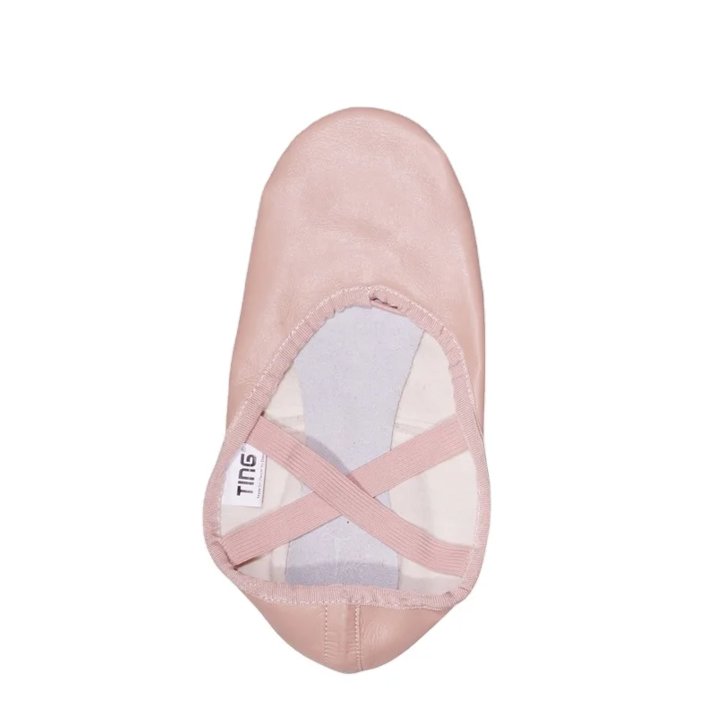 Розовые балетки из мягкой кожи с прямой подошвой, мягкие балетки для девочек, балетные тапочки из искусственной кожи