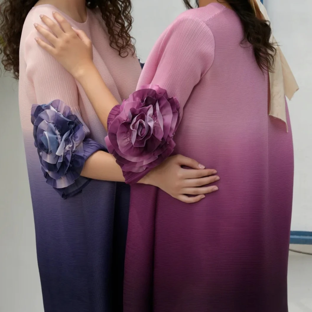 Woman Fashion Apparel Elegant Vintage Lady Floral Evening Casual Dresses