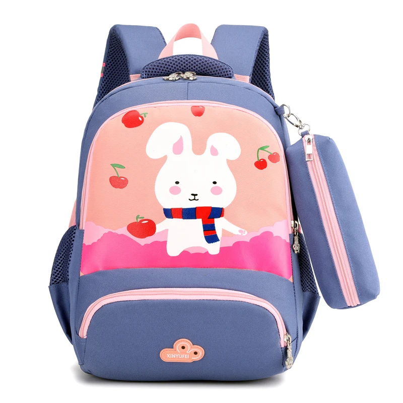 Wholesale Beautiful Printed Kids School Bags Back Pack Pencil Case Bagpack Children Rabbit Backpack