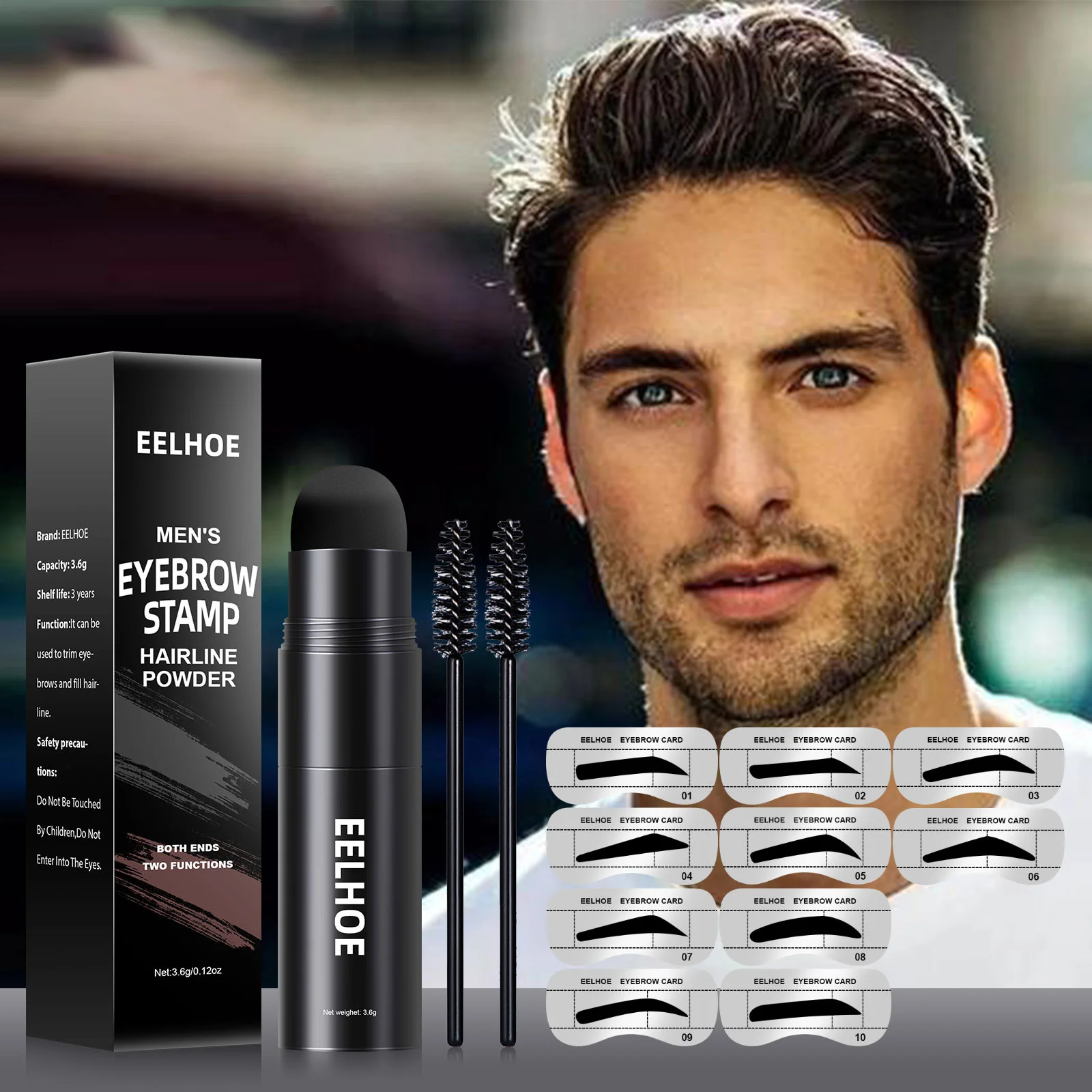 Hot Sale Hair Loss Treatment Instant Hairline Root Shadow Hairline Powder Men Hairline Eyebrow Repair Shadow Powder