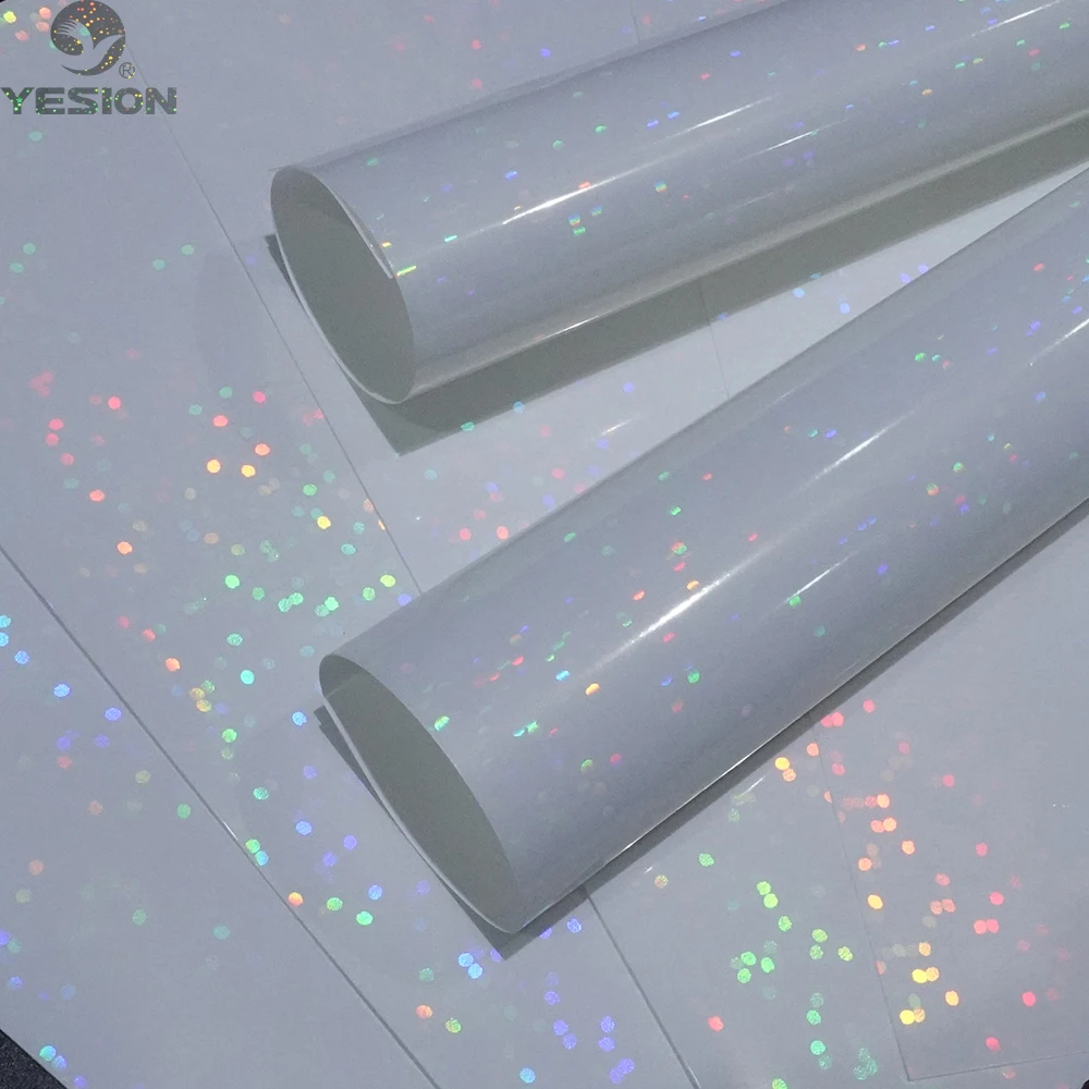 Wholesale A3 A4 Inkjet Printable Holographic Clear Dot Sticker Sheet Vinyl Custom Waterproof Hologram Sticker
