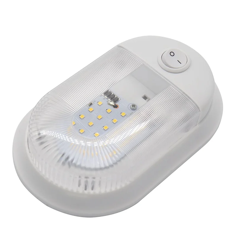 RV Marine caravan accessories  12V  24V Interior Ceiling Double Dome LED Lights 3W 280  with Switch white Boat