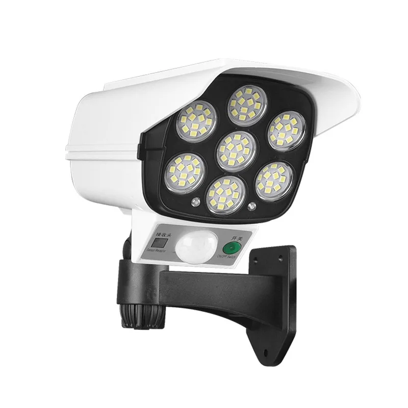 77 LED 3 Modes Solar Motion Sensor Light Outdoor Solar Simulation Monitoring Security Lighting feign Surveillance Cameras Lights