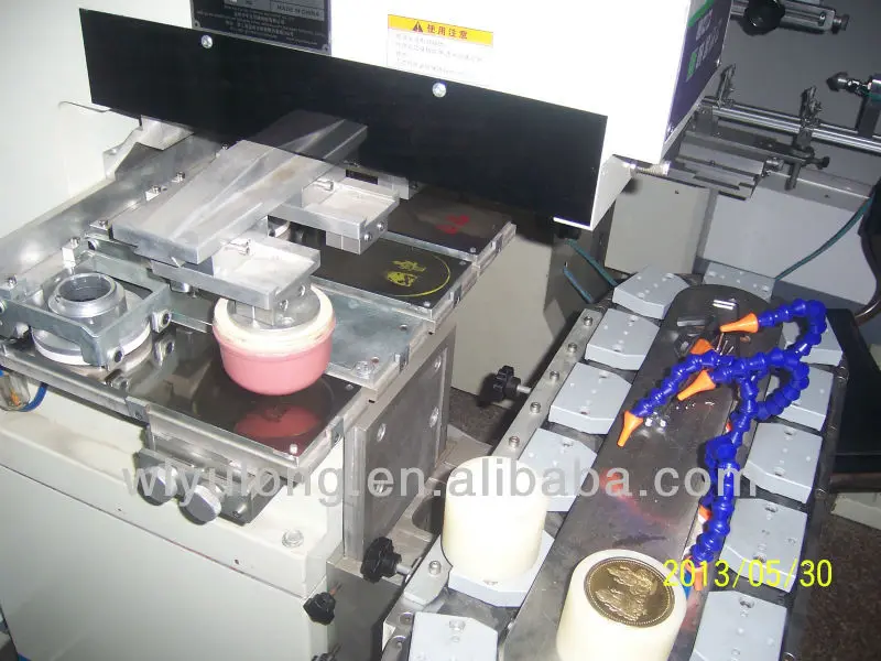 Factory Custom 4 Color Pad Printing Machine Sealed Closed Ink Cup Tampo Printer Watch Dial Pneumatic Pad Printer with conveyor
