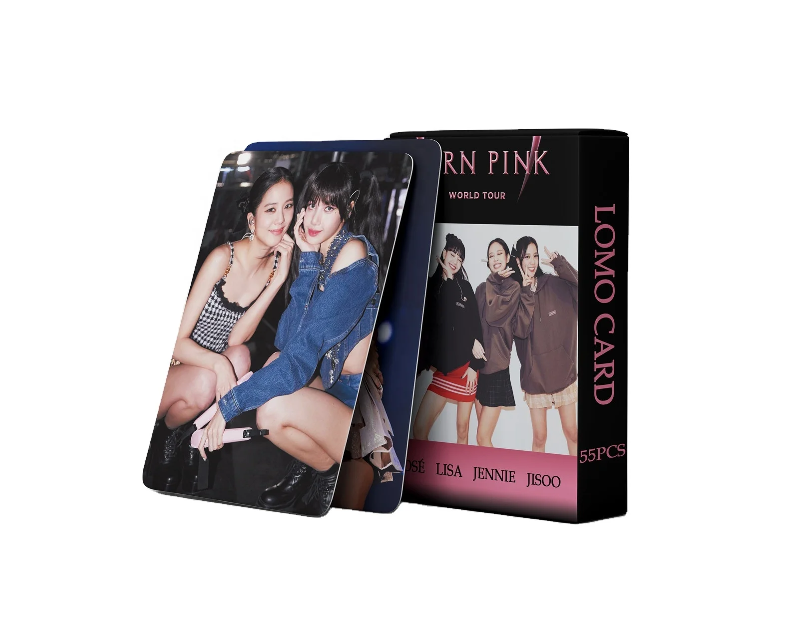 YUWEI Kpop Popular Group 55pcs/box Pink VenomPhoto Card BORN PINK Photo Card Lomo Card for LISA JENNIE