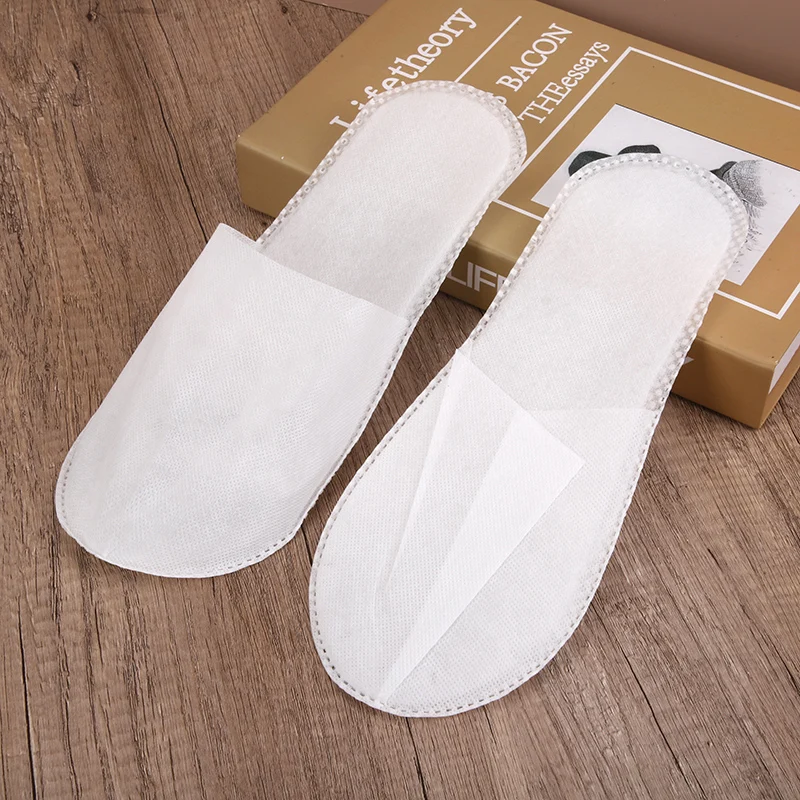 Cheap Degradable Non-slip Nonwoven Disposable Slippers For Hotel Room Guest And Spa