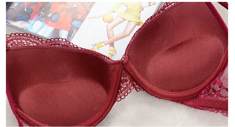 Africa bra stocklot  Deep V Sexy  Charming Woman Seamless girls  bra  with embroider accept OEM/ODM