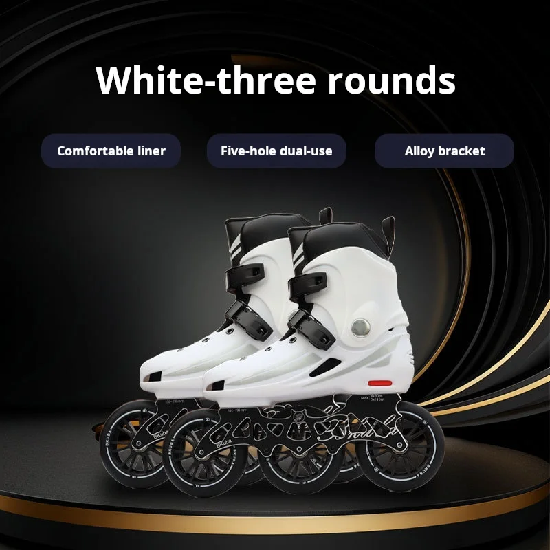Large three-wheel professional roller skating shoes for beginners, racing shoes for men and women, shoes for men and adults
