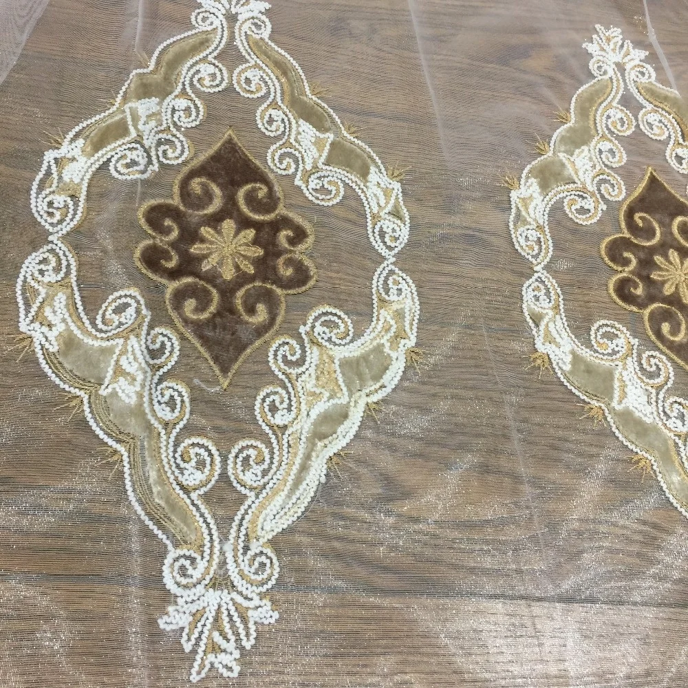 Embroidery Fabrics Good Price of The Velvet Home Textile Woven Mesh Fabric Lightweight Best Price in High Quality Sheer 280 Cm