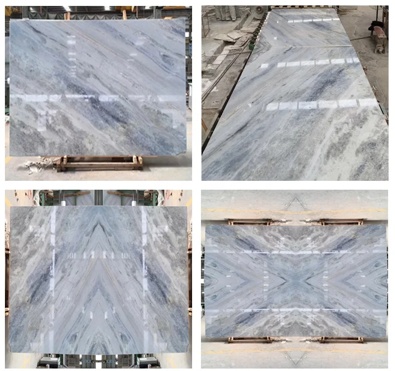 Blue wooden Marble Marble Slab Tile Cheap Price Onyx Table Top Blue Gold Jade Marble Luxury River Vein Natu