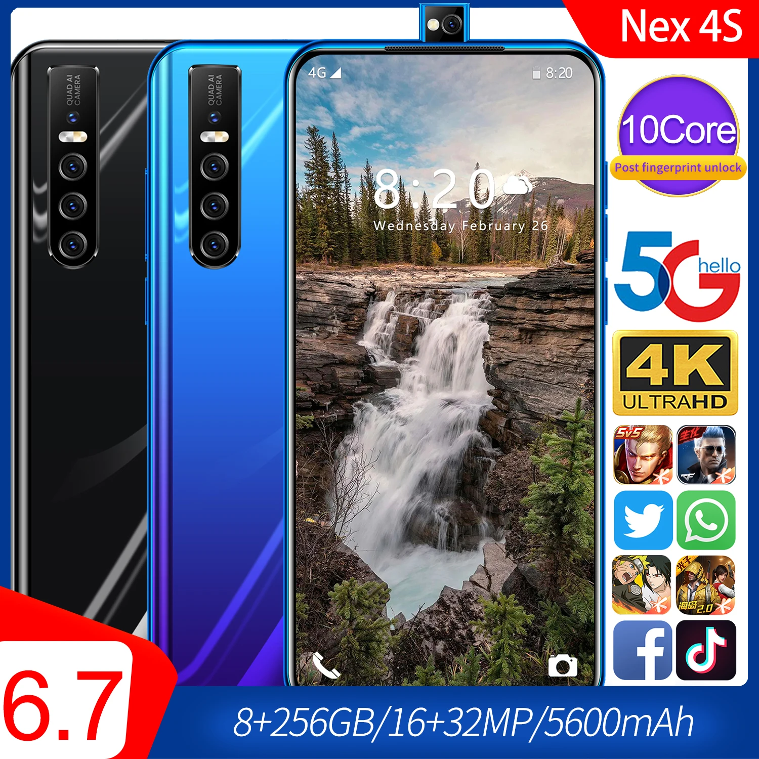 Горячая Распродажа оригинальный Заводский Nex 4S гибкой оправе с поддержкой смартфонов Android 6