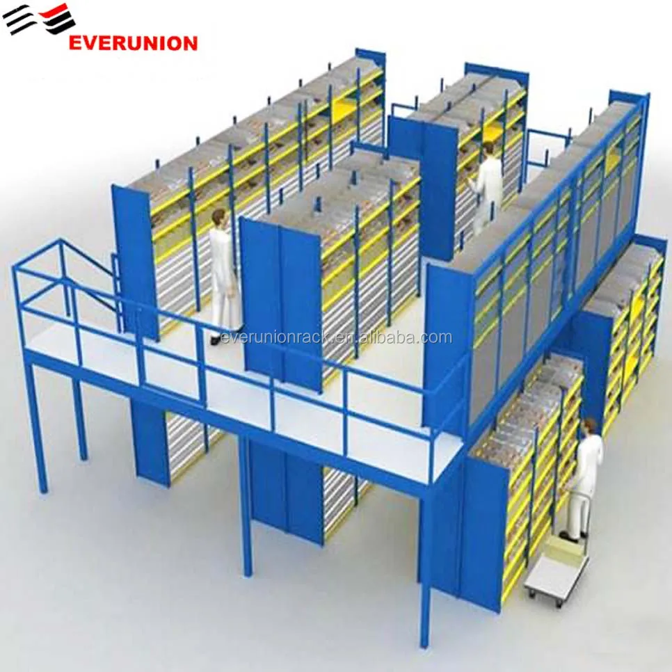 
EVERUNION Shelf Warehouse Mezzanine Floor Storage Rack Mezzanine Floor Rack 