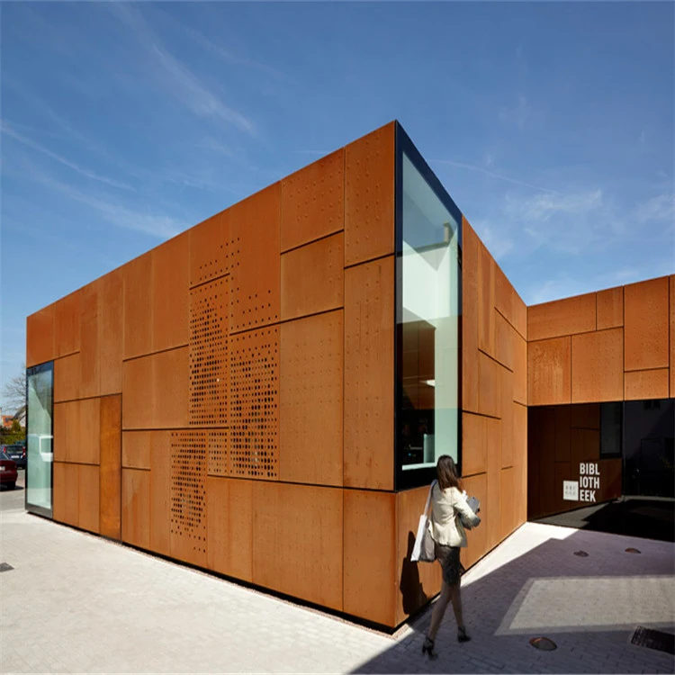 Decor exterior wall cladding Corten metal panel screen