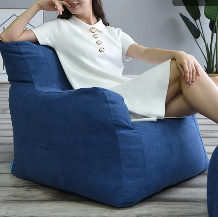  Роскошная мебель для дома Lazy Bean Bag плюшевый мягкий длинный диван-стул