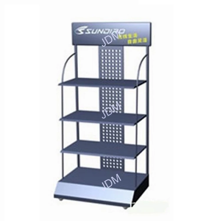 OEM engine oil showing stand racks For Store Decorative Floor Car Oil Racks Display Goods Iron Rack Shelf