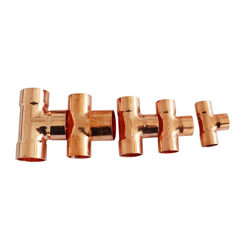 Factory custom copper pipe joint copper pipe male and female elbow tee fittings