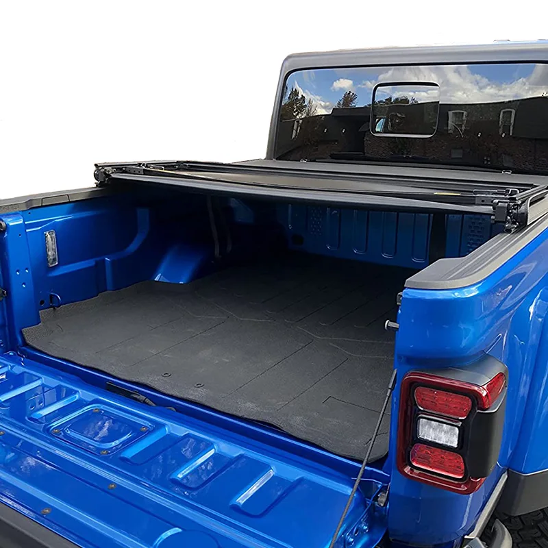 Soft Tri-Fold pick up Truck Bed roller Tonneau Cover Compatible with 2020-2022 Jeep Gladiator (JT)