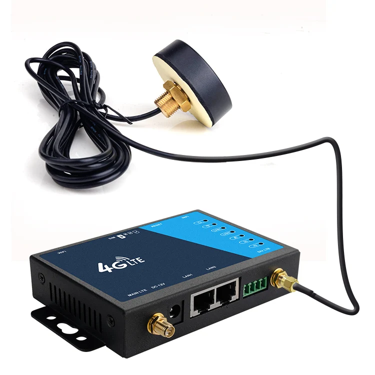 TUOSHI Car Industrial Unlocked Universal SIM card CPE 4G LTE WiFi Wireless Router with SMA Outdoor Omni-directional Antenna