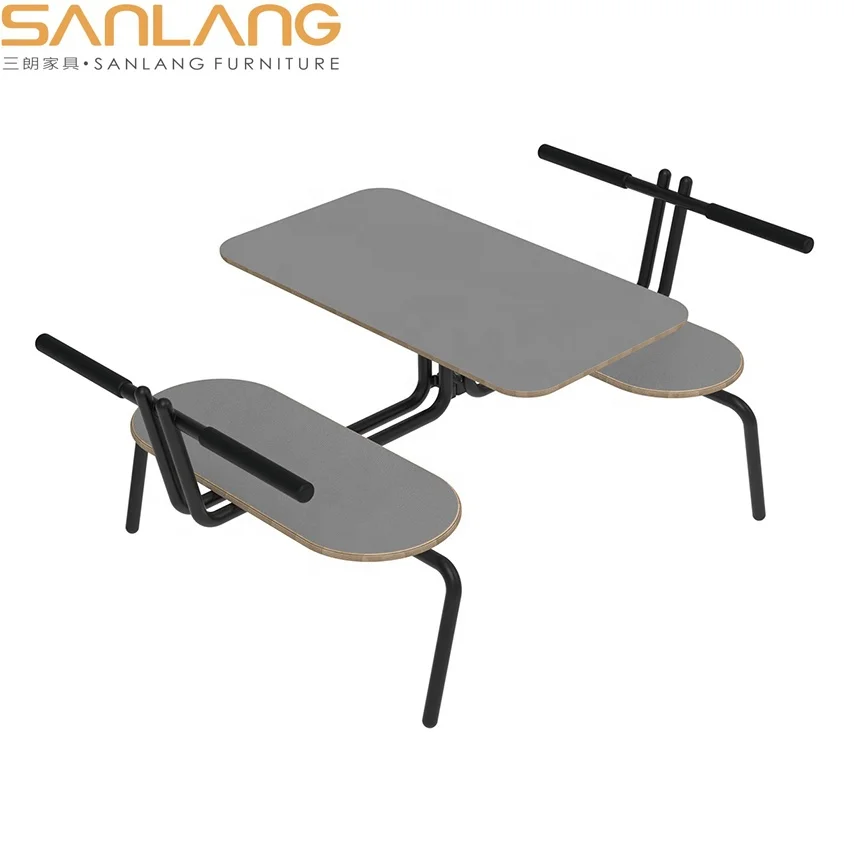 School freight sea freight custom top size color legs coffee set multi-person desk disassembly Siamese dining table and chairs