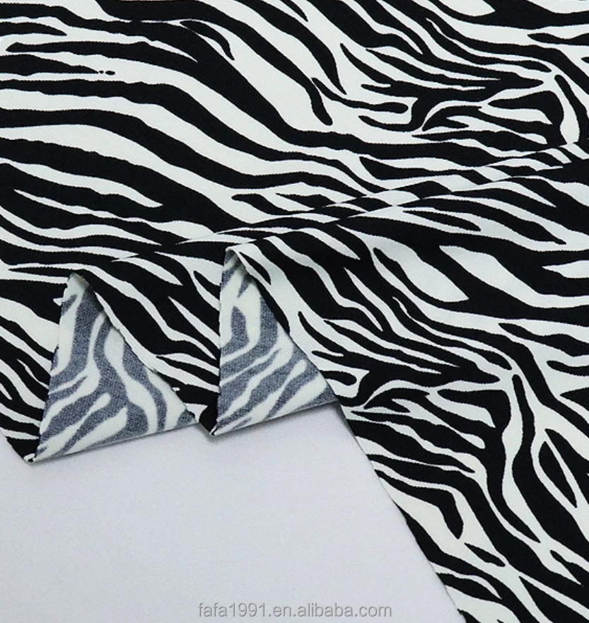 Nylon Spandex Zebra Textured Fabric Unique Swimwear Fabric Industrial Stretch Mesh Spandex Fabric