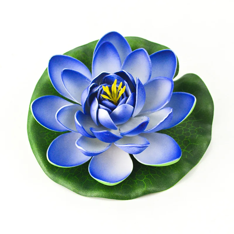 Wholesale Artificial Lotus Floating Pool Pond Plant Decor Simulation Water Lily Colorful Flower for Decoration