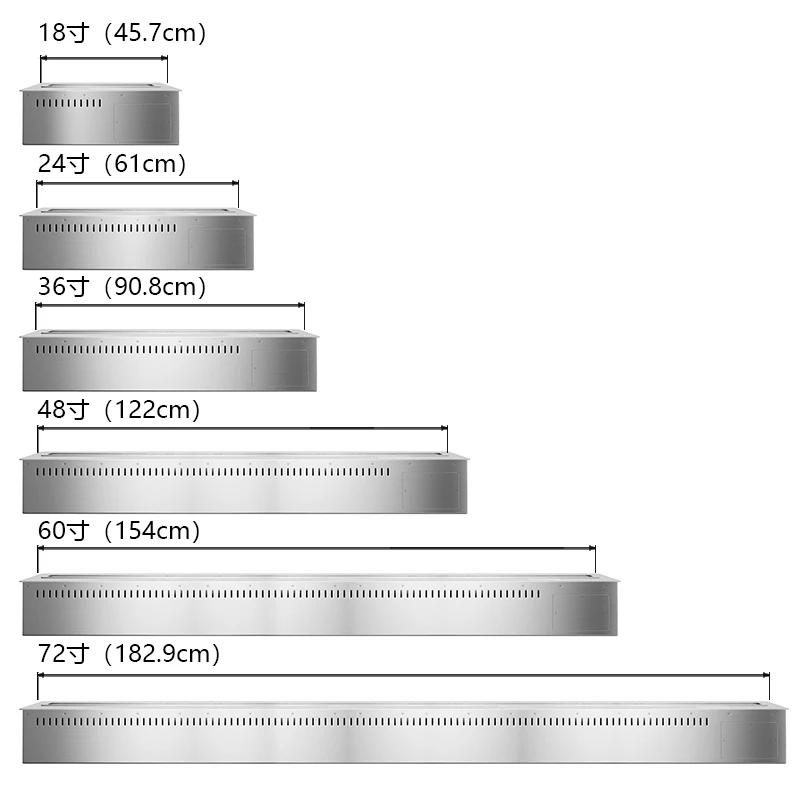 Inno-Fire 18 inch   in wall fireplace biofireplace smart home  bioethanol burner