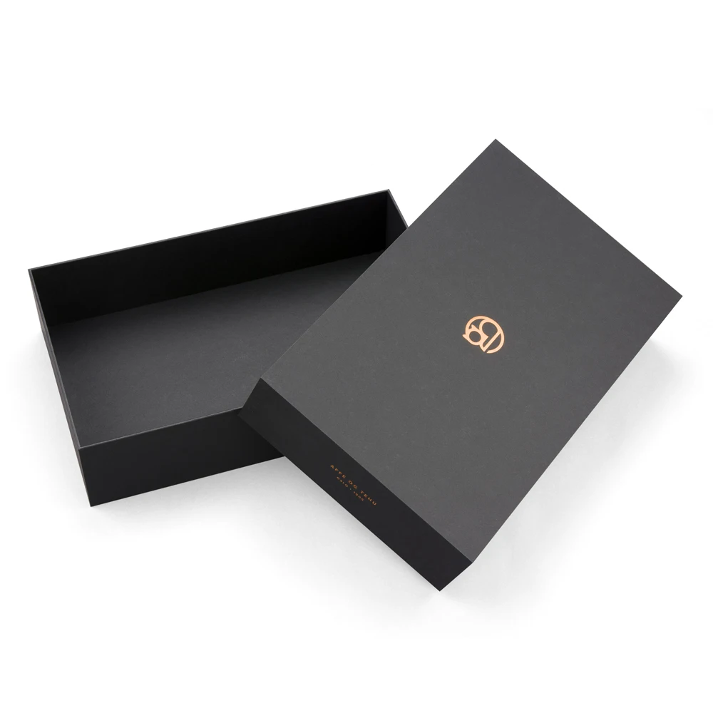 Custom recyclable top lid and bottom base two pieces box cardboard 2 piece rigid box