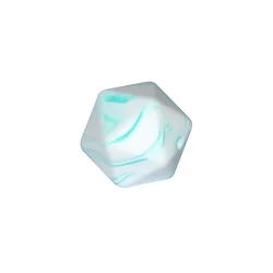 Hobbyworker DIY 17 мм Icosahedral силиконовые бусины россыпью для детского молярного ожерелья сосков цепи аксессуары B0086