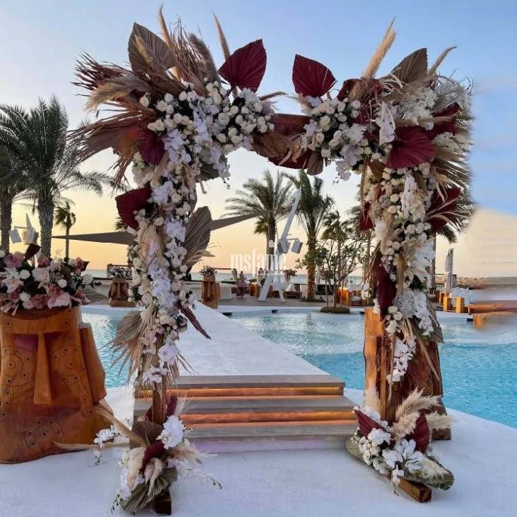 Dried Flowers Arches Garlands Palm Tree Backdrop Stand Flower For Arch In Wedding Supplies
