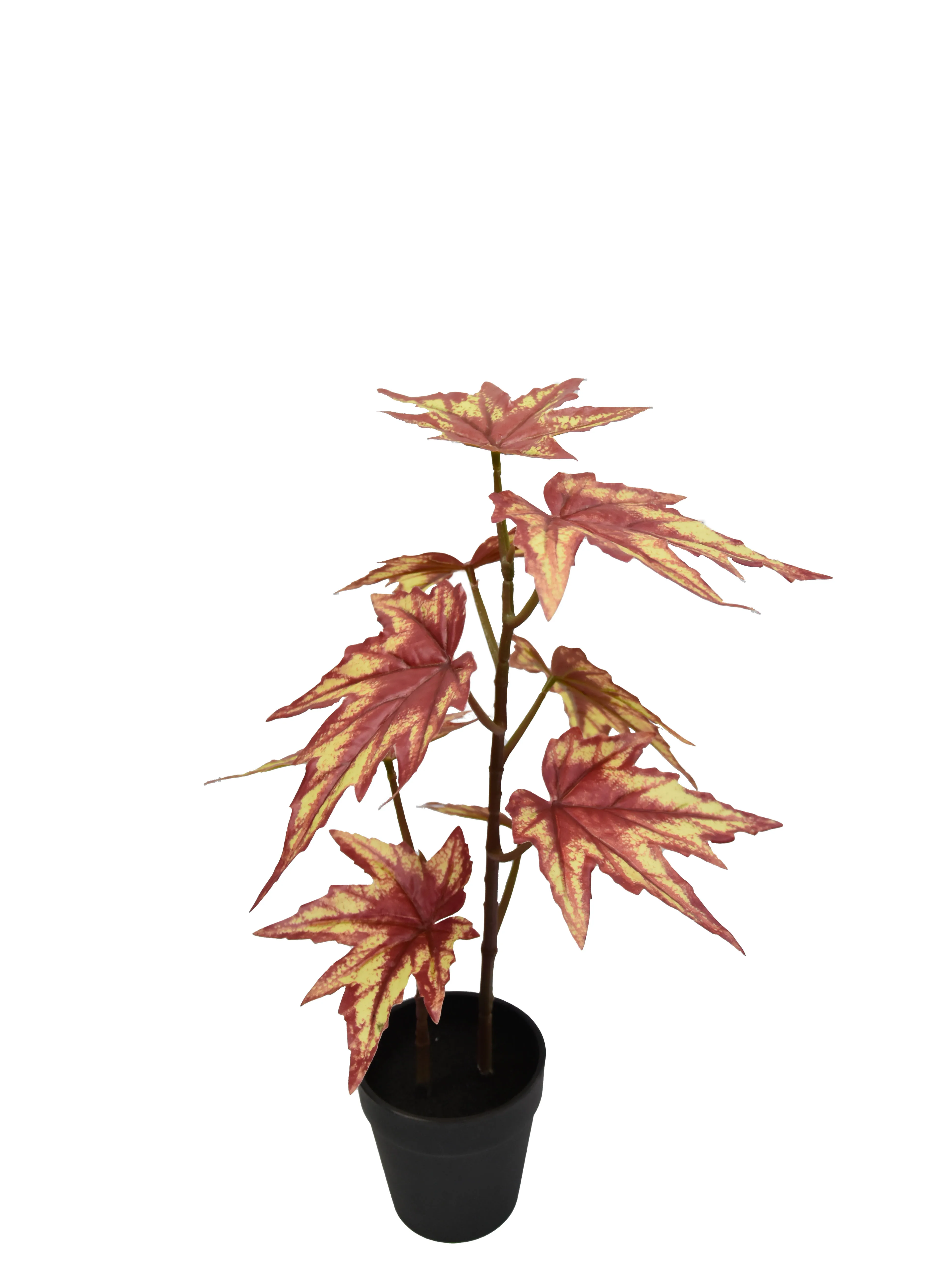 Artificial Trees Office Home Decor Green Leaves Red Anthurium Plant in Pot Maple Begonia