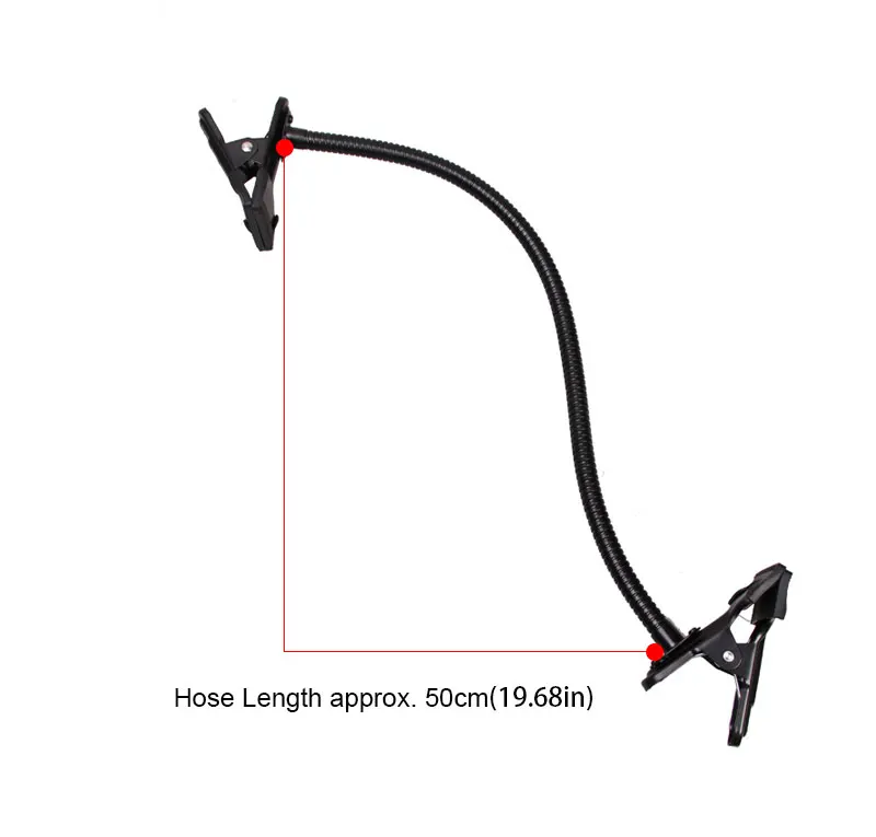 Kaliou Multifunction 50cm Flexible Magic Arm + 2 Strong Iron Background Holder Clamp Reflector Clip Camera Photo Studio